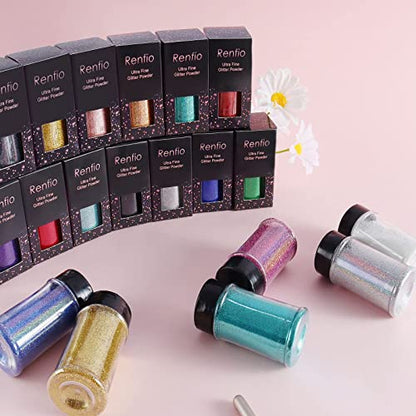 Ultra Fine Glitter Powder Metallic Resin Glitter 2.11 Oz