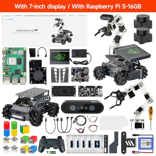 ROS2 Robot RPi5 16GB with Mecanum Wheel Support Multimodal AI Large Model