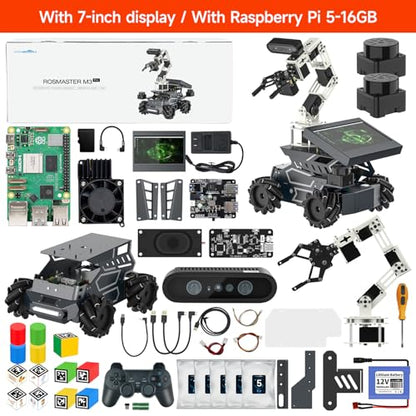 ROS2 Robot RPi5 16GB with Mecanum Wheel Support Multimodal AI Large Model