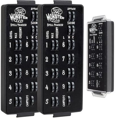 2 Pack Ultimate RPG Spell Trackers for DND with Adjustable Locking Dials (2 Count)