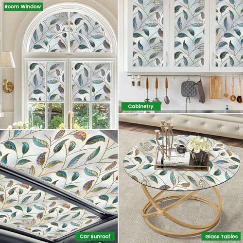 Window Privacy Film Frosted Glass UV Sun Blocking 29.5'' x 118.1''