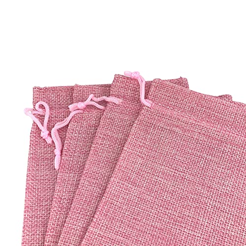 Pack of 25 Burlap Gift Bags with Drawstring Linen Jewelry Pouches Wedding Hessian Jute Bags for Birthday and Treat Pouches Party Wedding Favors Gift