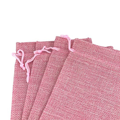 Pack of 25 Burlap Gift Bags with Drawstring Linen Jewelry Pouches Wedding Hessian Jute Bags for Birthday and Treat Pouches Party Wedding Favors Gift