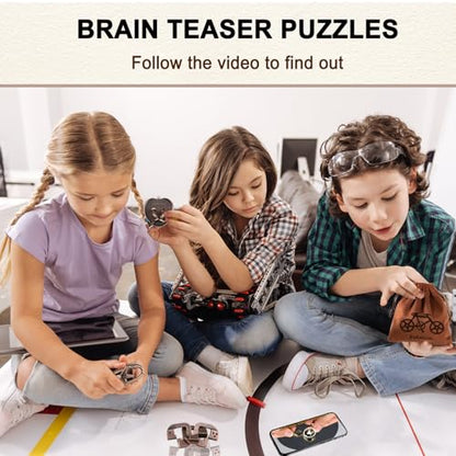 12 PCS Brain Teaser Puzzles Disentanglement Puzzles Metal Puzzle Logic Metal Puzzle for Adult Lock Puzzles Gift for Adults Teenagers (72 Count)