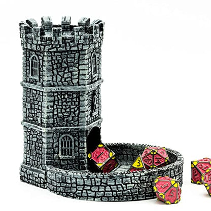 Dice Tower D&D Castle Dice Rolling Tower for Role Playing Games (11.5 Ounce)