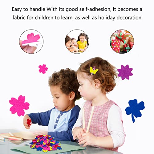 Craft Stickers Felt Stickers for Kids Clover Butterfly Flower 120pcs (4 Count)