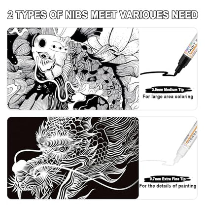 4 Oil Based Black White Paint Pens (4 Count)