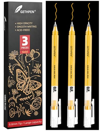 3 Pack Gold Gel Pens (3 Count)