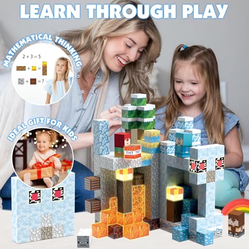Magnetic Blocks for Kids 3+ (200 Count)