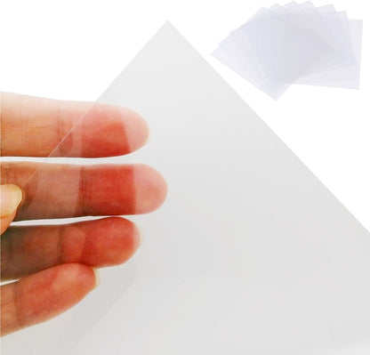 BANLTRE 10 Pieces 10 mil Transparency Blank Template Material Stencils Mylar for Cutting Paper Clear Sheet 12 × 12 inch (10-10 mil)