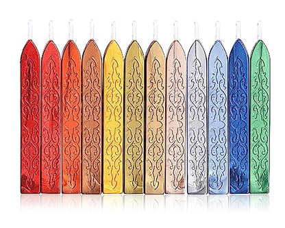 12Pcs Sealing Wax Sticks for Wax Seal Stamp (12 Count)