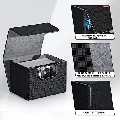 MTG Deck Box Holds 120+ Single Sleeved Cards Commander Deck Box