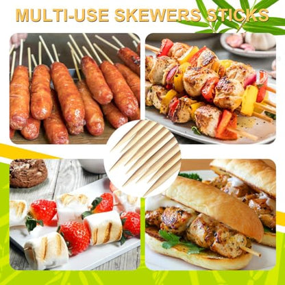 300 Pcs 6 inch Natural Bamboo Skewers (300 Count)
