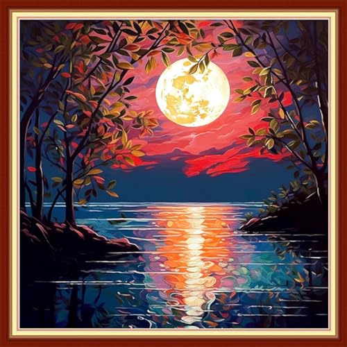 Stamped Cross Stitch Kits Full Range of Embroidery Needlework Starter Kits for Beginners Adults 11CT Embroidery Patterns Art Crafts DIY Needlepoint Kits