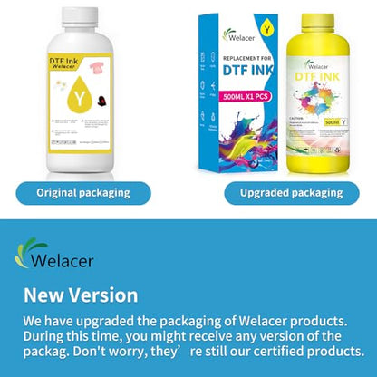 DTF Ink Yellow 500ml Heat Transfer Ink Refill ET (16.907 Fl Oz)