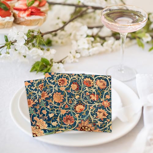 William Morris Cocktail Napkins Floral Vintage for Decoupage (50 Count)