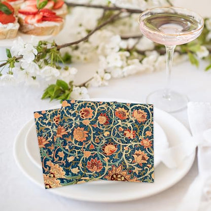 William Morris Cocktail Napkins Floral Vintage for Decoupage (50 Count)