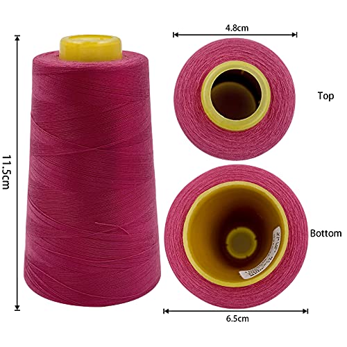 4 Cones of 3000 Yards Each Spool Thread for All Purpose (36000 Foot)