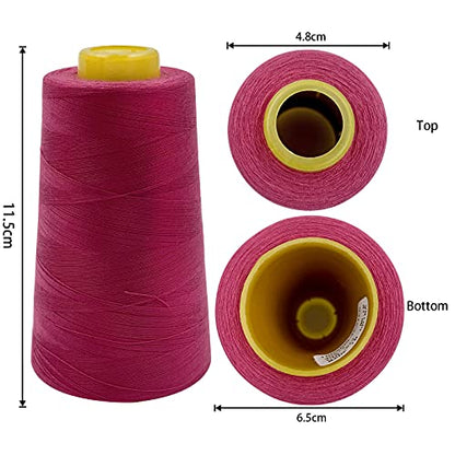 4 Cones of 3000 Yards Each Spool Thread for All Purpose (36000 Foot)