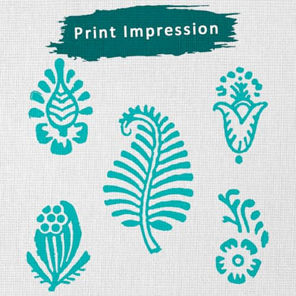 5 Pieces Floral Wooden Printing Stamps (5 Count)