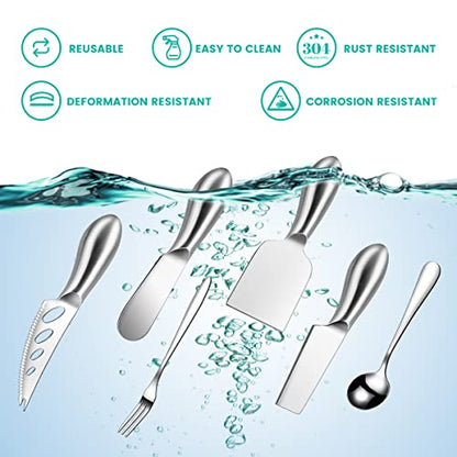 Silver Cheese Knife Set For Charcuterie Board Accessories