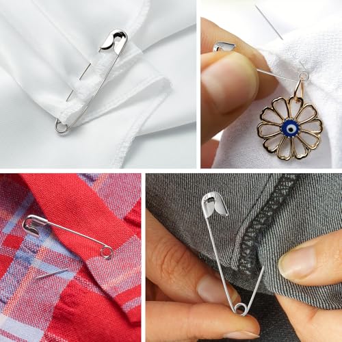 Silver Safety Pins 300 PCS (300 Count)