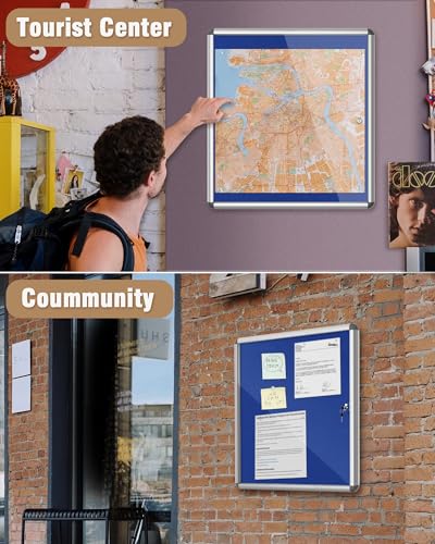 28"x26" Enclosed Bulletin Board