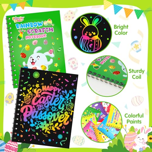 24 Pack Rainbow Scratch Notebook Art Party Favors for Kids (24 Count)