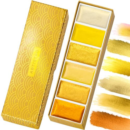 Professional Metallic Watercolor Paint Set for Adults