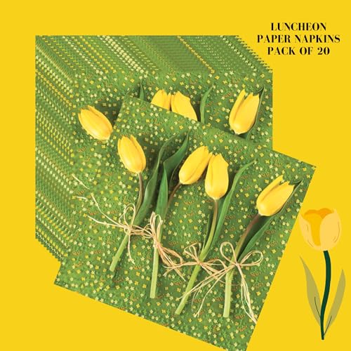 20 ct 13x13 Flowers Paper Luncheon Decoupage Napkins (20 Count)
