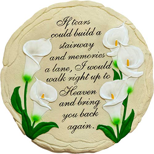 Garden Décor If Tears Could Build A Stairway Memorial Tulips Stepping Stone