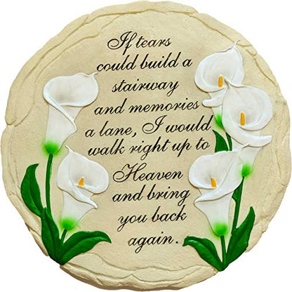 Garden Décor If Tears Could Build A Stairway Memorial Tulips Stepping Stone