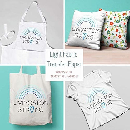 NuFun Activities Inkjet Printable Iron-On Heat TShirt Transfer Paper 11x17 (25, Light Fabrics)