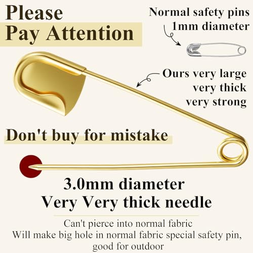 10 Pcs 5 Inch Large Safety Pins (10 Count)