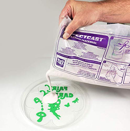 Flower Garden Customizable Stepping Stone Cast & Paint Kit with Perfect Cast Casting Material