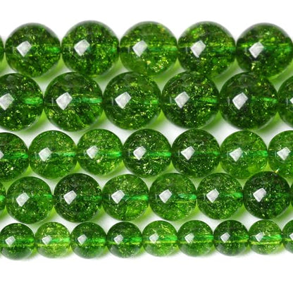 12MM Green Peridot Crystal Quartz Beads Natural Gemstone Beads Round Loose Beads for Jewelry and Bracelets Making 320pcs 15