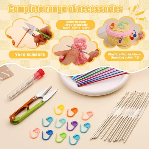 54 Pcs Crochet Hooks Set