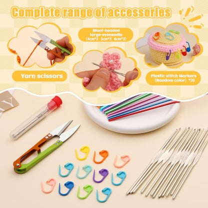 54 Pcs Crochet Hooks Set