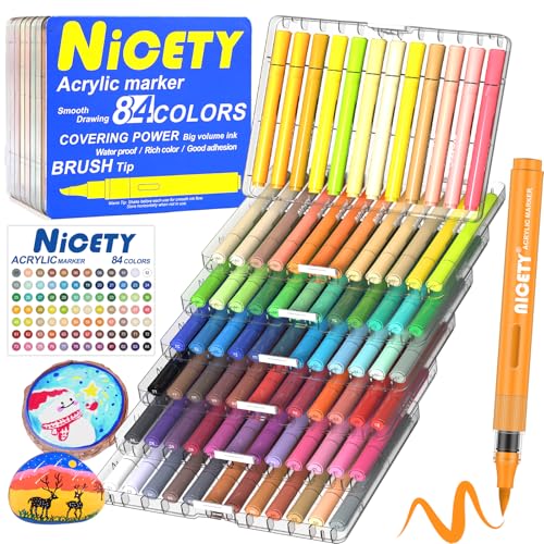 84 Colors Acrylic Paint Markers (84 Count)