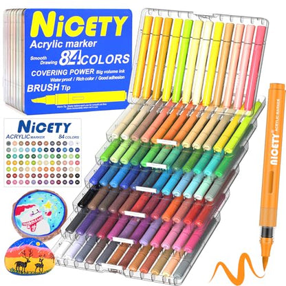 84 Colors Acrylic Paint Markers (84 Count)