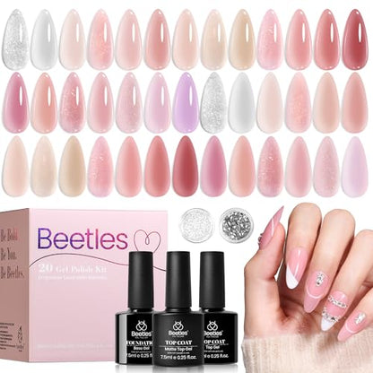 Beetles Nude Pink Gel Nail Polish Set