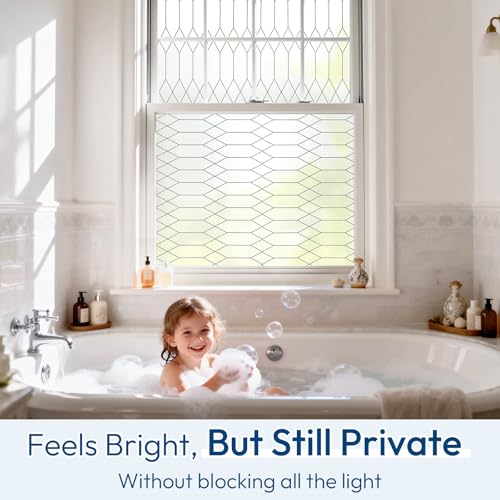 Moroccan Pattern Static Cling Window Privacy Film (9.58 Sq Ft)