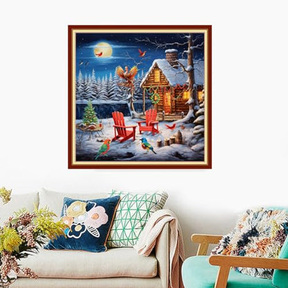 Stamped Cross Stitch Kits Full Range of Embroidery Needlework Starter Kits for Beginners Adults 11CT Embroidery Patterns Art Crafts DIY Needlepoint Kits
