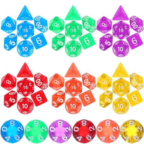 210 Pcs Dice Sets Bulk with Drawstring Bag Polyhedral Dice Sets Multi Role Playing Table Game D4 D6 D8 D10 D% D12 D20