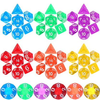 210 Pcs Dice Sets Bulk with Drawstring Bag Polyhedral Dice Sets Multi Role Playing Table Game D4 D6 D8 D10 D% D12 D20