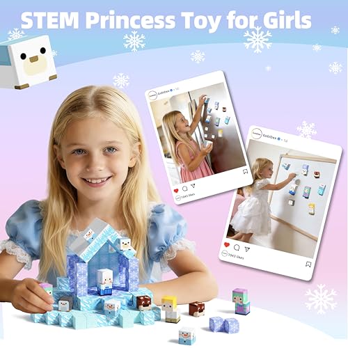 Magnetic Building Blocks Princess Castle for Girls Age 3+ Years Old