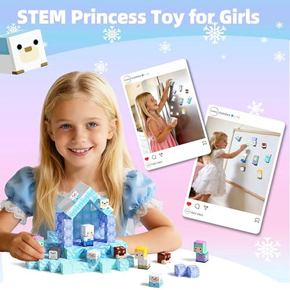 Magnetic Building Blocks Princess Castle for Girls Age 3+ Years Old