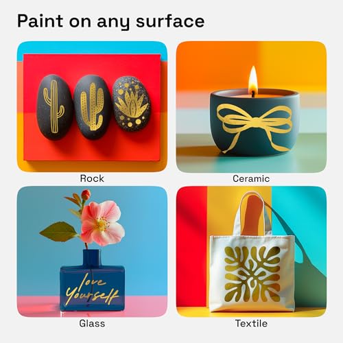 Gold Dual Tip Acrylic Paint Pens (2 Count)