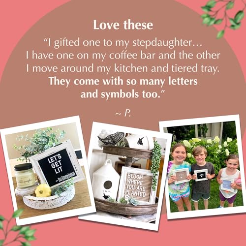 Mini Letter Board [Set of 3] Small Felt Letter Board Letters and Symbols Trio