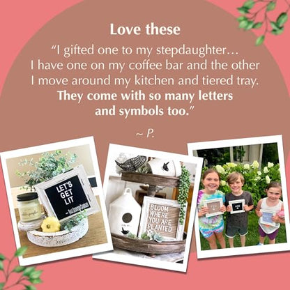 Mini Letter Board [Set of 3] Small Felt Letter Board Letters and Symbols Trio